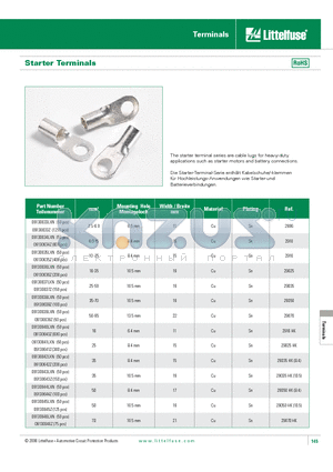 09130636Z datasheet - Starter Terminals