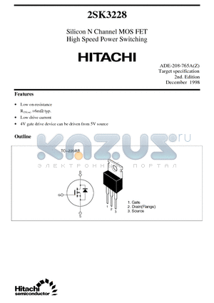 2SK3228 datasheet - Silicon N Channel MOS FET High Speed Power Switching