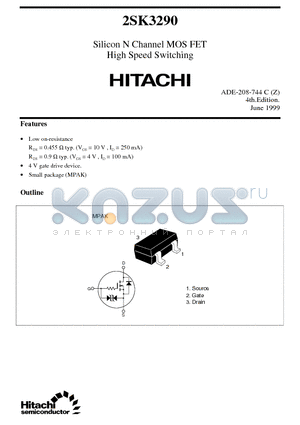 2SK3290 datasheet - Silicon N Channel MOS FET High Speed Switching