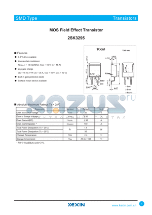 2SK3295 datasheet - MOS Field Effect Transistor