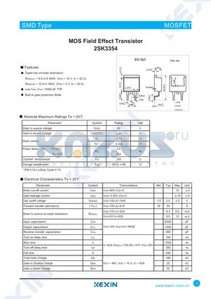 2SK3354 datasheet - MOS Field Effect Transistor