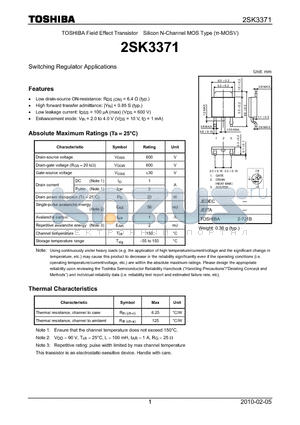 2SK3371_10 datasheet - Switching Regulator Applications