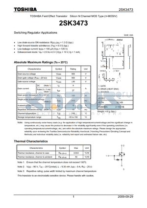 2SK3473_09 datasheet - Switching Regulator Applications