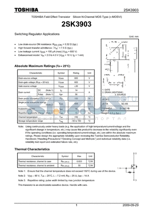 2SK3903_09 datasheet - Switching Regulator Applications