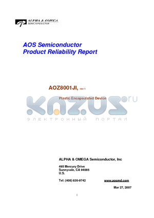 AOZ8001JI datasheet - Plastic Encapsulated Device