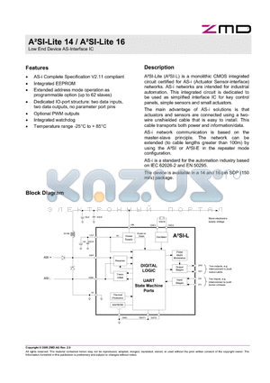 A2SI-L16-ST datasheet - Low End Device AS-Interface IC
