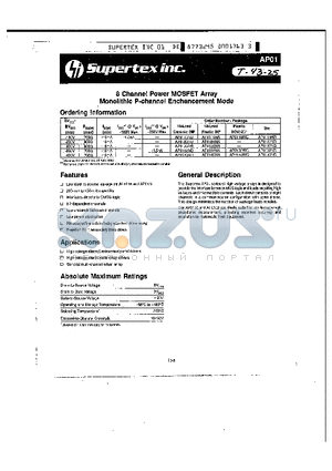 AP0140NB datasheet - 8 Channel Power MOSFET Array Monolithic N-channel Enchancement Mode