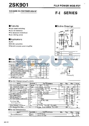 2SK901 datasheet - N-CHANNEL SILICON POWER MOSFET