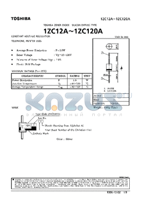 1ZC43A datasheet - DIODE (CONSTANT VOLTAGE REGULATION)