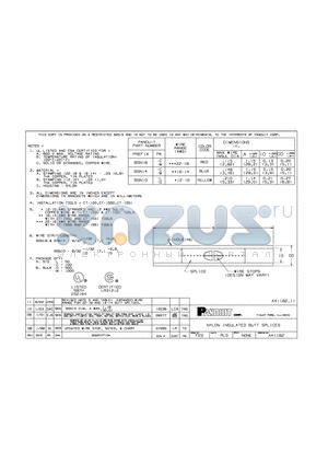 A41182 datasheet - NYLON INSULATED BUTT SPLICES