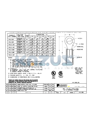 A41186 datasheet - 3PC. NYLON INSULATED. 12-10 BARREL, RINGS