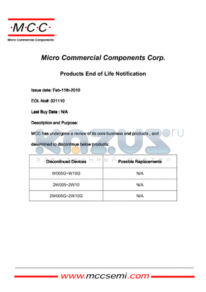 2W01 datasheet - 2 Amp Single Phase Bridge Rectifier 50 to 1000 Volts