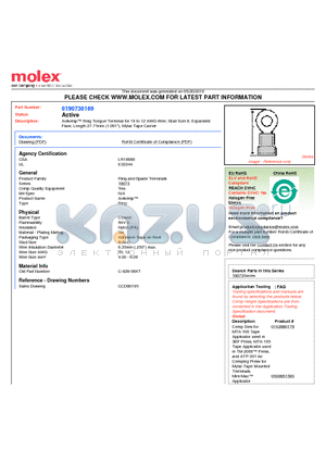 C-828-08XT datasheet - Avikrimp Ring Tongue Terminal for 10 to 12 AWG Wire