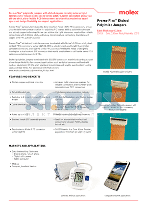 15015-1023 datasheet - Premo-Flex Etched Polyimide Jumpers