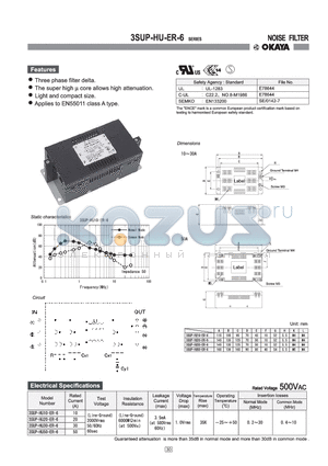 3SUP-HU30-ER-6 datasheet - THREE PHASE FILTER DELTA.