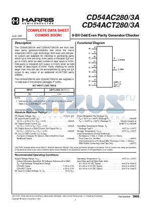CD54ACT280 datasheet - 2.4 GHZ WDECT/ISM SINGLE-CHIP TRANSCEIVER