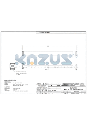 42-630HPX-XX-6-6 datasheet - OUTLINE, WR42 HP FXD. PRECISION ATTEN.