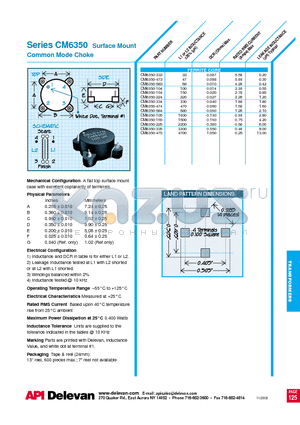 CM6350-334 datasheet - Surface Mount Common Mode Choke