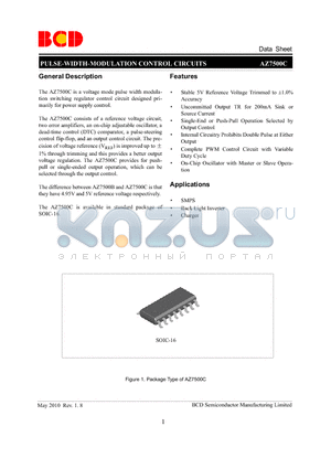 AZ7500CM-EA datasheet - PULSE-WIDTH-MODULATION CONTROL CIRCUITS