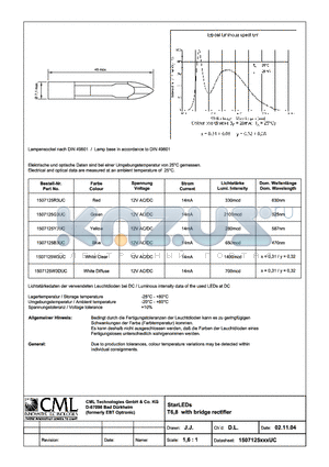 1507125W3UC datasheet - MultiLEDs T6,8 with bridge rectifier