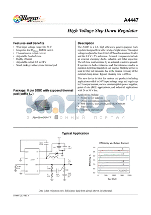 A4447SLJTR-T datasheet - High Voltage Step Down Regulator