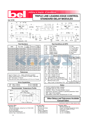 A447-0030-A3 datasheet - TRIPLE LINE LEADING EDGE CONTROL STANDARD DELAY MODULES