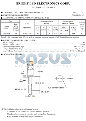 BL-BF43R7M datasheet - LED LAMPS SPECIFICATION