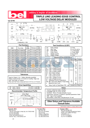 A477-0005-A3 datasheet - TRIPLE LINE LEADING EDGE CONTROL LOW VOLTAGE DELAY MODULES