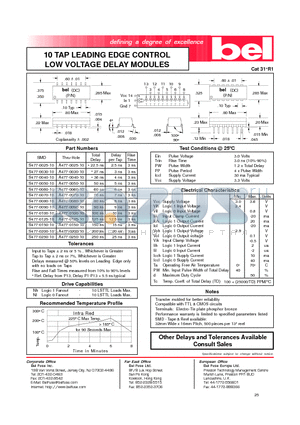 A477-0060-10 datasheet - 10 TAP LEADING EDGE CONTROL LOW VOLTAGE DELAY MODULES