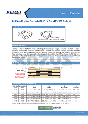 C0402S272M4RAC datasheet - Fail-Safe Floating Electrode MLCC / FE-CAP / X7R Dielectric