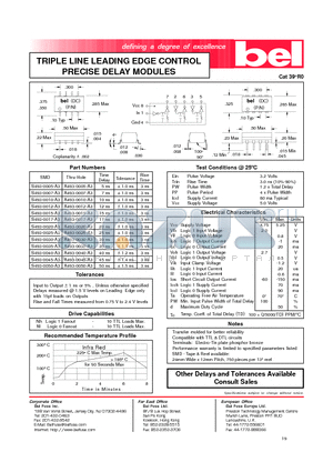 A493-0012-A3 datasheet - TRIPLE LINE LEADING EDGE CONTROL PRECISE DELAY MODULES