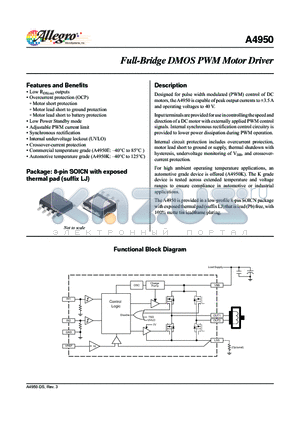 A4950_V3 datasheet - Full-Bridge DMOS PWM Motor Driver