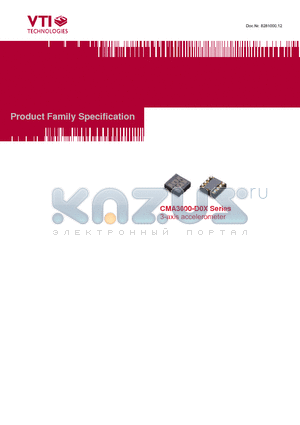 CMA3000-D01-10 datasheet - 3-axis accelerometer