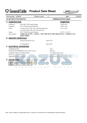 C0453A datasheet - COMMUNICATION CABLE