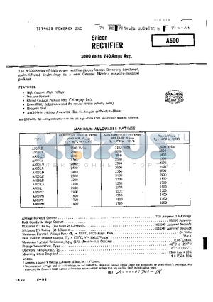 A500LB datasheet - SILICON RECTIFIER