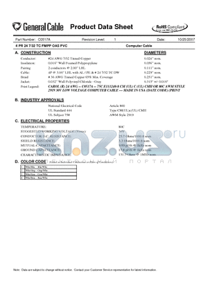 C0517A datasheet - Computer Cable