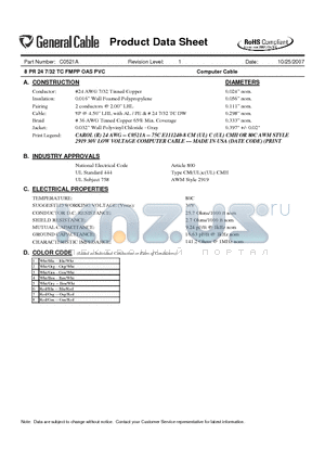 C0521A datasheet - Computer Cable