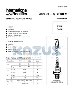 300UFR30A datasheet - STANDARD RECOVERY DIODES