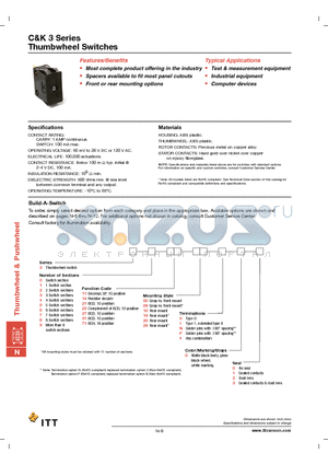 301109101 datasheet - Thumbwheel Switches