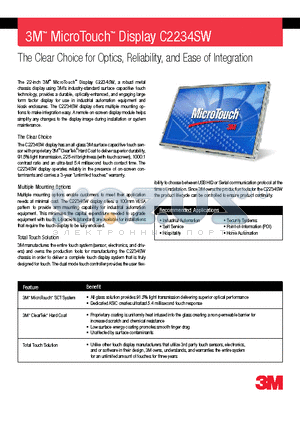 30114 datasheet - 3M MicroTouch Display