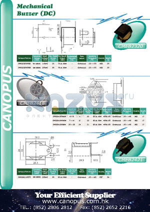 CMEB2320J00BE datasheet - Mechanical Buzzer (DC)