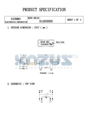 D1A050D00 datasheet - PRODUCT SPECIFICATION