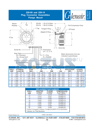 220-09E10 datasheet - Plug Connector Assemblies