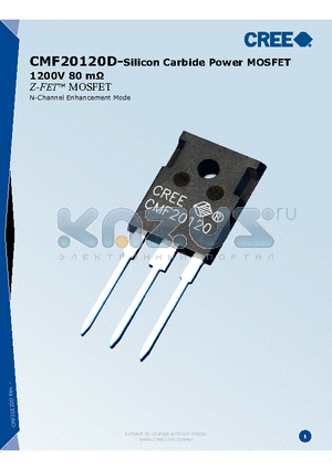CMF20120D datasheet - Silicon Carbide Power MOSFET