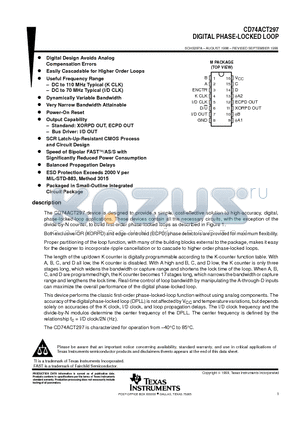 CD74ACT297M datasheet - DIGITAL PHASE-LOCKED LOOP