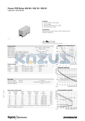 42910 datasheet - Power PCB Relay