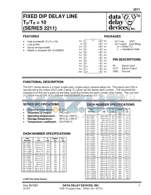 2211-500D datasheet - data delay devices