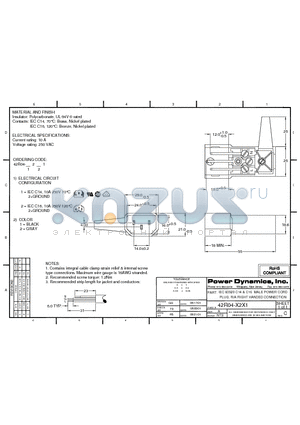 42R04-1211 datasheet - IEC 60320 C14 & C16 MALE POWER CORD PLUG; R/A RIGHT HANDED CONNECTION