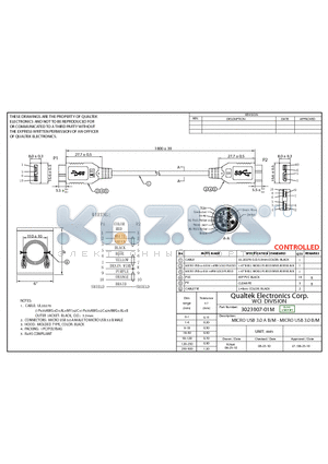 3023007-01M datasheet - MICRO USB 3.0 A B/M - MICRO USB 3.0 B/M