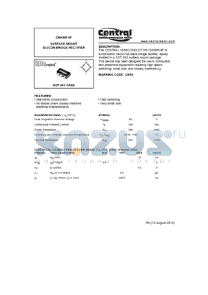 CMKBR-6F_10 datasheet - SURFACE MOUNT SILICON BRIDGE RECTIFIER
